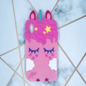 Силіконовий чохол на Apple iPhone X/Xs Єдиноріг рожевий
