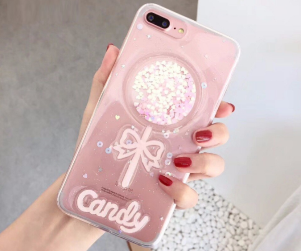 Силіконовий чохол з блискітками для iPhone 6+/6 Plus Candy
