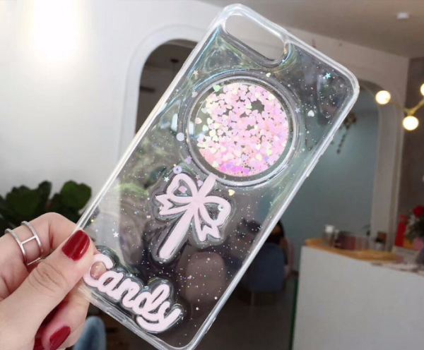Силіконовий чохол з блискітками для iPhone 6+/6 Plus Candy