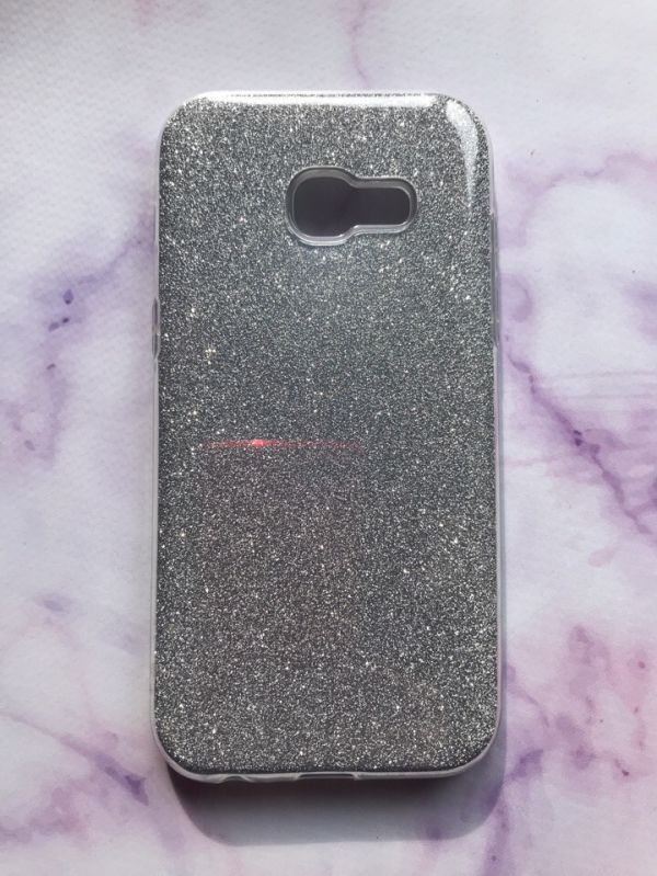 Силіконовий чохол Shine Silicone Case для Samsung Galaxy А3(2017) А320 Срібло