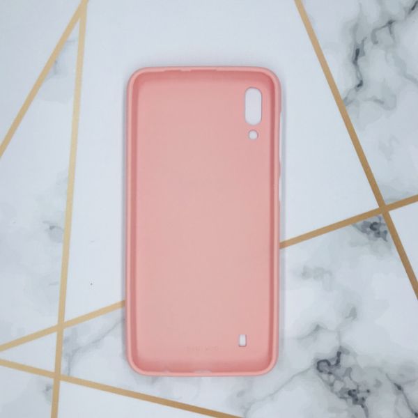 Силіконовий матовий чохол Silicone Case для Samsung Galaxy M10 Рожевий