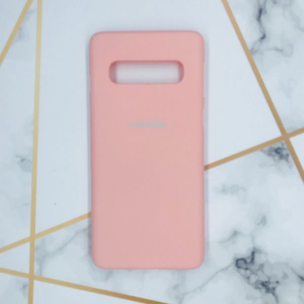 Силіконовий матовий чохол Silicone Case для Samsung Galaxy S10 Рожевий