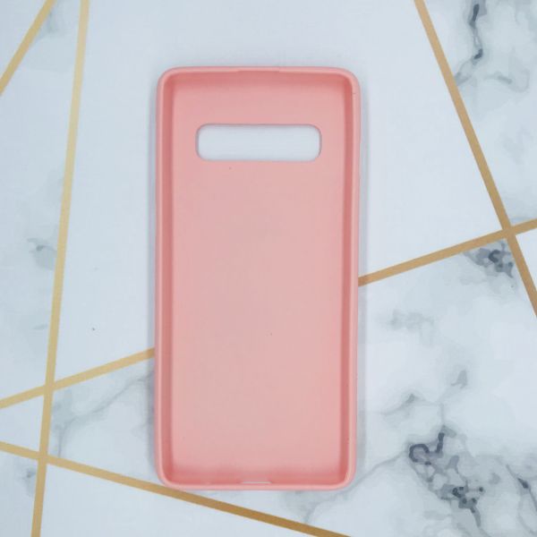 Силіконовий матовий чохол Silicone Case для Samsung Galaxy S10 Рожевий