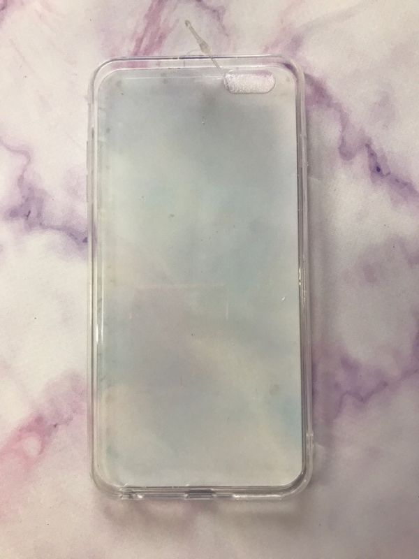 Силіконовий мармуровий чохол з блискітками для iPhone 6+/6 Plus Блакитний