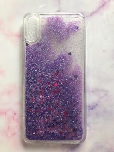 Силіконовий чохол з рухливими блискітками на Huawei Y7 2019 / Y7 prime 2019 Колір Фіолетовий