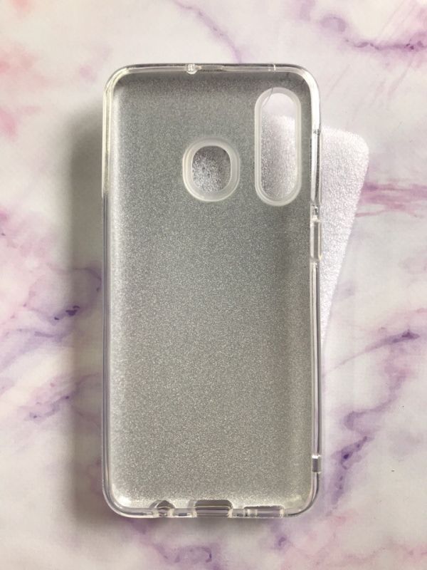 Силіконовий чохол Shine Silicone Case для Samsung Galaxy А30 (2019) А305 / A20 Срібний