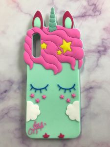 Чохол силіконовий 3D Case для Samsung Galaxy А50 (2019) А505 Єдиноріг unicorn Бірюзовий