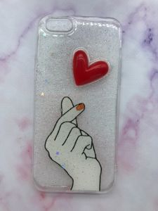 Прозорий силіконовий чохол на iPhone 6 / iPhone 6s :: Серце