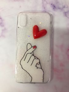 Силіконовий прозорий чохол для iPhone X Серце