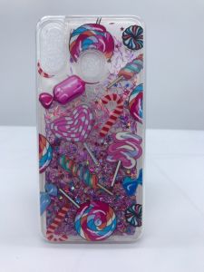 Силіконовий чохол з рухливими блискітками на Samsung Galaxy А30 (2019) А305 / A20 Цукерки