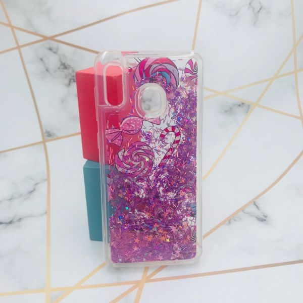 Силіконовий чохол з рухливими блискітками на Samsung Galaxy А30 (2019) А305 / A20 Цукерки