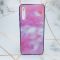 Силіконовий чохол Glass case зі скляною задньою панеллю для Samsung Galaxy А50 (2019) А505 Мармур рожевий