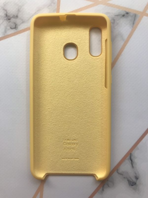Силіконовий чохол Silicone Case для Samsung Galaxy А30 (2019) / А20 (2019) Жовтий
