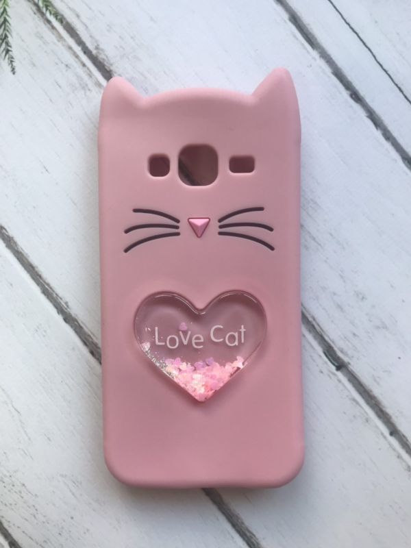 Чохол силіконовий 3D Liquid Cat для SAMSUNG Galaxy J3/J310 Рожевий