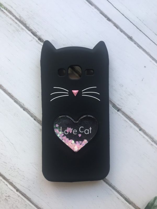 Чохол силіконовий 3D Liquid Cat для SAMSUNG Galaxy J3/J310 Чорний