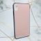 Силіконовий чохол Glass case зі скляною задньою панеллю для iPhone XS MAX Рожевий