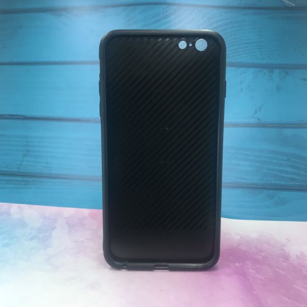 Силіконовий чохол Glass case зі скляною задньою панеллю для iPhone 6+/6 Plus Червоний