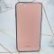 Силіконовий чохол Glass case зі скляною задньою панеллю для iPhone 6+/6 Plus Рожевий