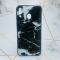 Силіконовий чохол Glass case зі скляною задньою панеллю для Samsung Galaxy M20 Мармур Чорний