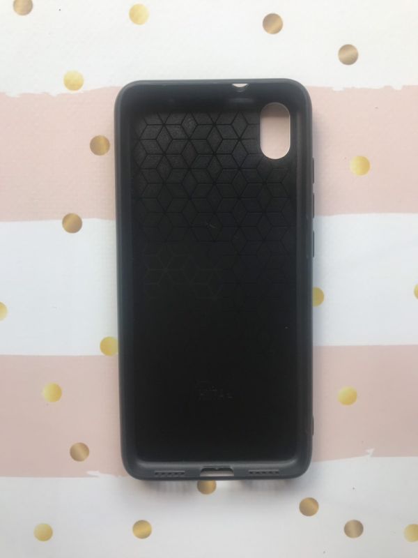 Силіконовий чохол Glass case зі скляною задньою панеллю для Xiaomi Redmi 7A рожевий Єдиноріг