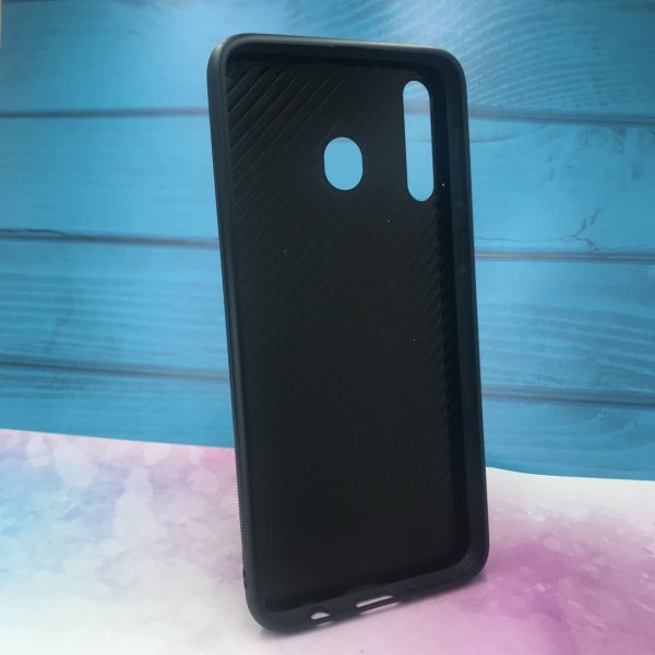 Силіконовий чохол Glass case зі скляною задньою панеллю для Samsung Galaxy M30 Червоний