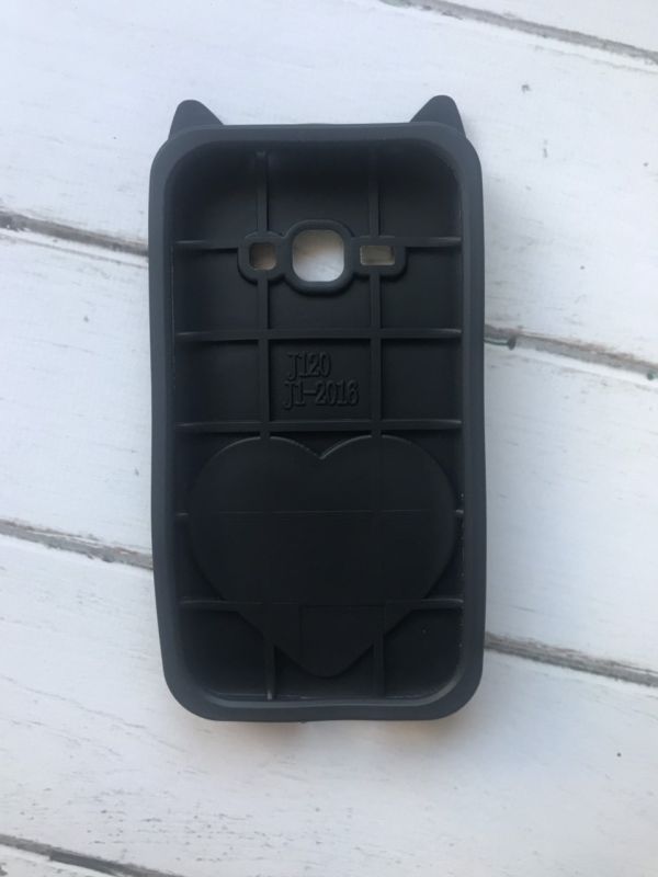Чохол силіконовий 3D Case з рухливими блискітками на Samsung Galaxy J1(2016) моделі j120 Кіт чорний