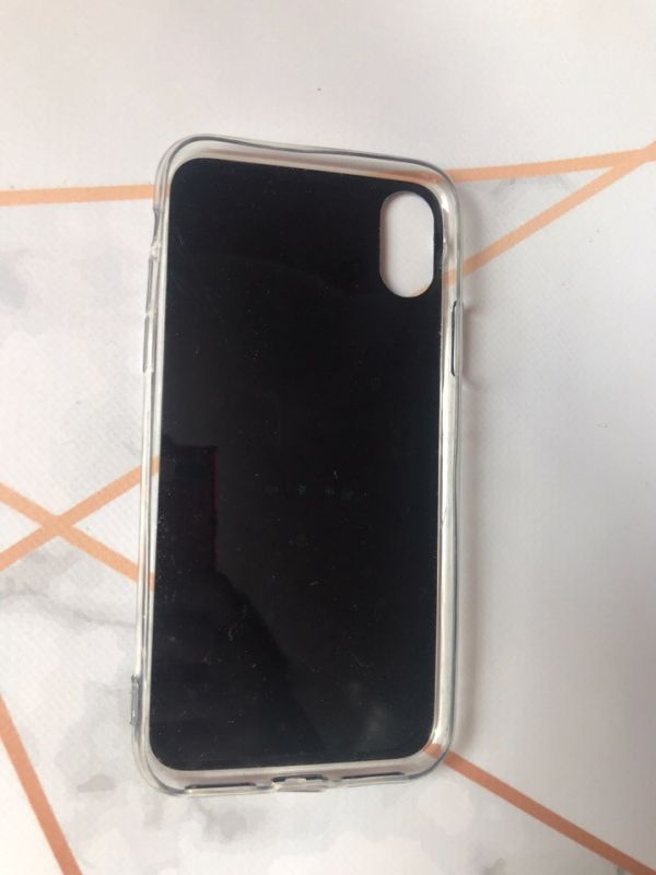 Силіконовий чохол з блискітками для iPhone X/Xs Блискітки на чорному