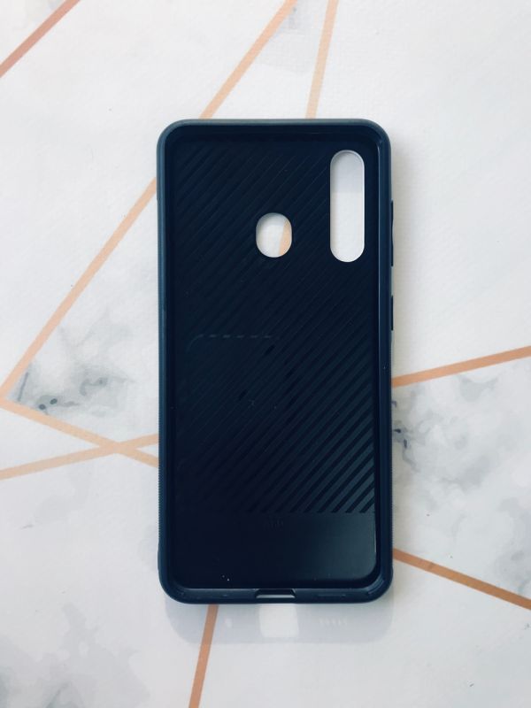 Силіконовий чохол Glass case зі скляною задньою панеллю для Samsung Galaxy M40 Мармур синій