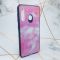 Силіконовий чохол Glass case зі скляною задньою панеллю для Samsung Galaxy M40 Мармур рожевий