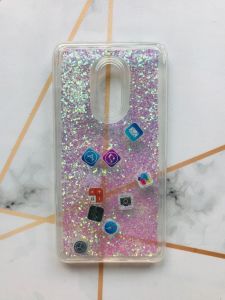 Прозорий силіконовий чохол з плаваючими іконками додатків для Xiaomi Redmi Note 4 / Note 4X Срібло