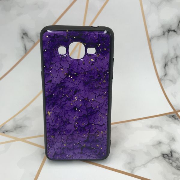 Силіконовий чохол з блискітками для Samsung Galaxy Grand Prime G530 / J2 Prime Фіолетовий