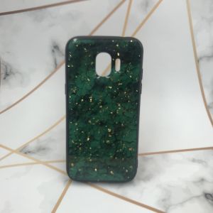 Силіконовий чохол з блискітками для Samsung Galaxy J2 Pro 2018 J250 Зелений