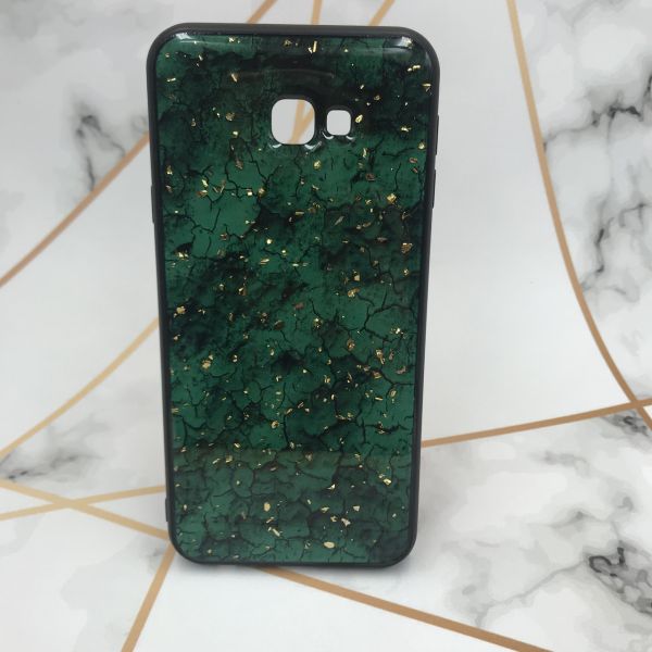 Силіконовий чохол з блискітками для Samsung Galaxy J4 Plus Зелений