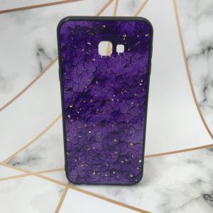 Силіконовий чохол з блискітками для Samsung Galaxy J4 Plus Фіолетовий