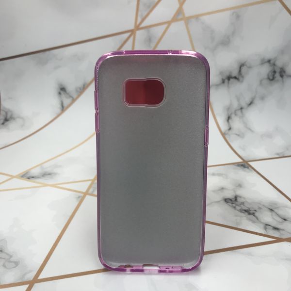 Силіконовий чохол Shine Silicone Case для Samsung Galaxy S7 Edge Рожевий