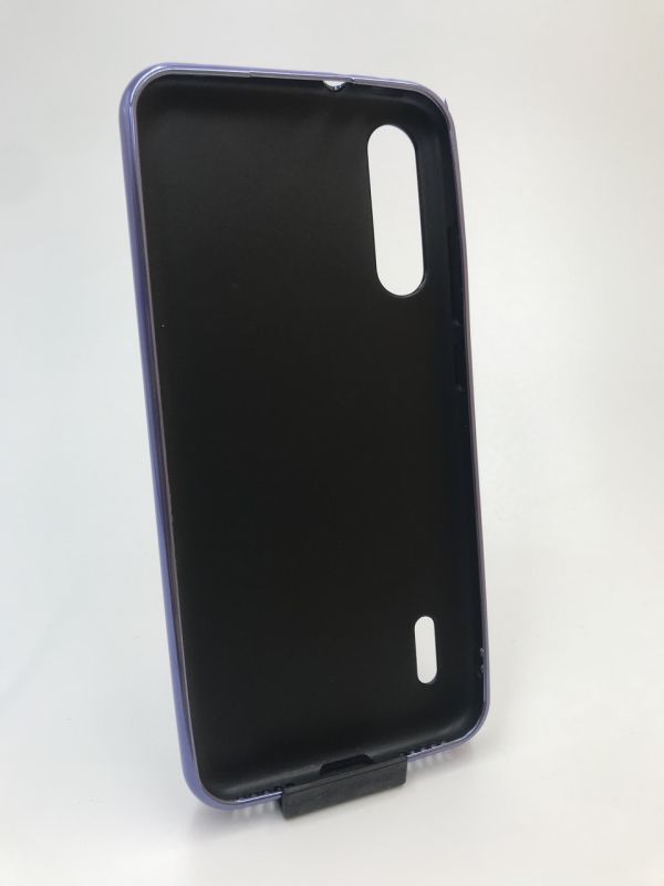 Силіконовий глянцевий чохол з логотипом для Xiaomi Mi A3 CC9e Бузковий