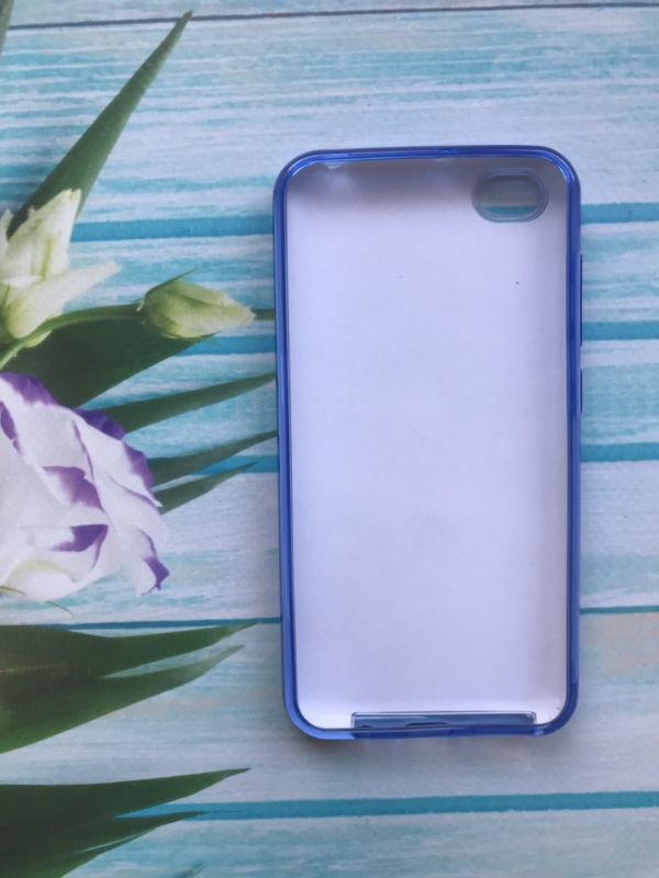 Силіконовий чохол Shine Silicone Case для Xiaomi Redmi Go Блакитний з квітами