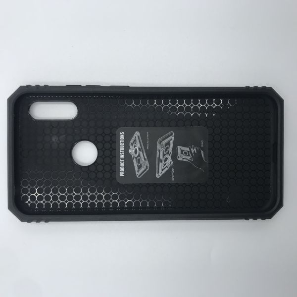 Силіконовий чохол Hard Defence Series з кільцем-підставкою для Huawei Y6 2019 Чорний