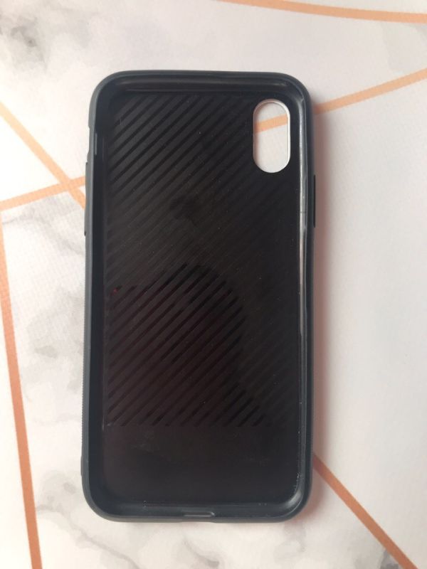 Силіконовий чохол Glass case зі скляною задньою панеллю для iPhone X/Xs Квіти на чорному