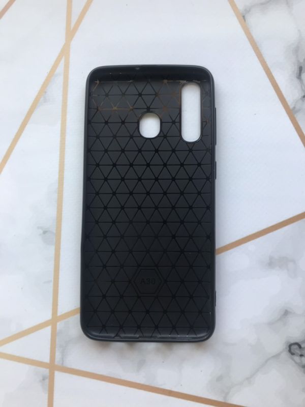 Силіконовий чохол з емблемою авто для Samsung Galaxy А30 (2019) А305 / A20 Чорний