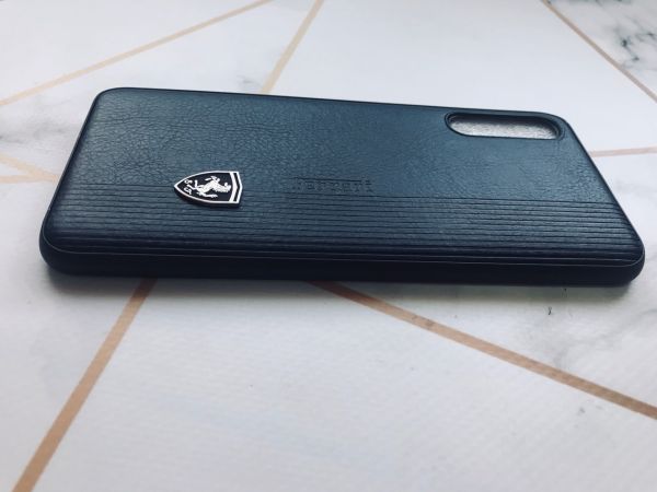 Силіконовий чохол з емблемою авто для Samsung Galaxy А50 (2019) А505 Синій