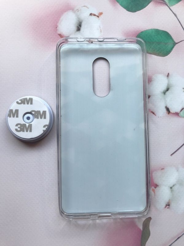 Мармуровий силіконовий чохол з блискітками в комплекті з тримачем для Xiaomi Redmi Note 4 / Note 4X Зелений