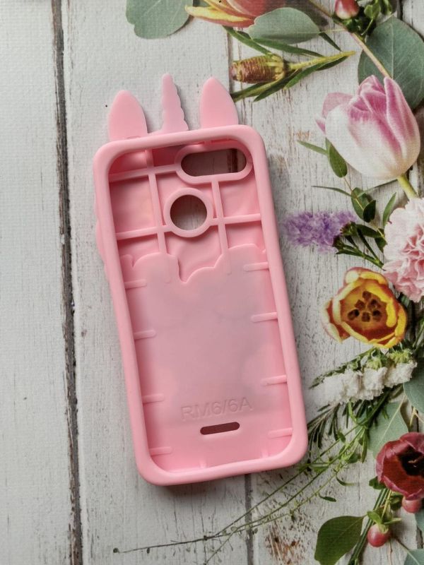 Силіконовий чохол 3D з рухливими блискітками на Xiaomi Redmi 6 Рожевий