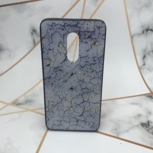 Мармуровий силіконовий чохол з блискітками для Xiaomi Redmi Note 4 / Note 4X Білий