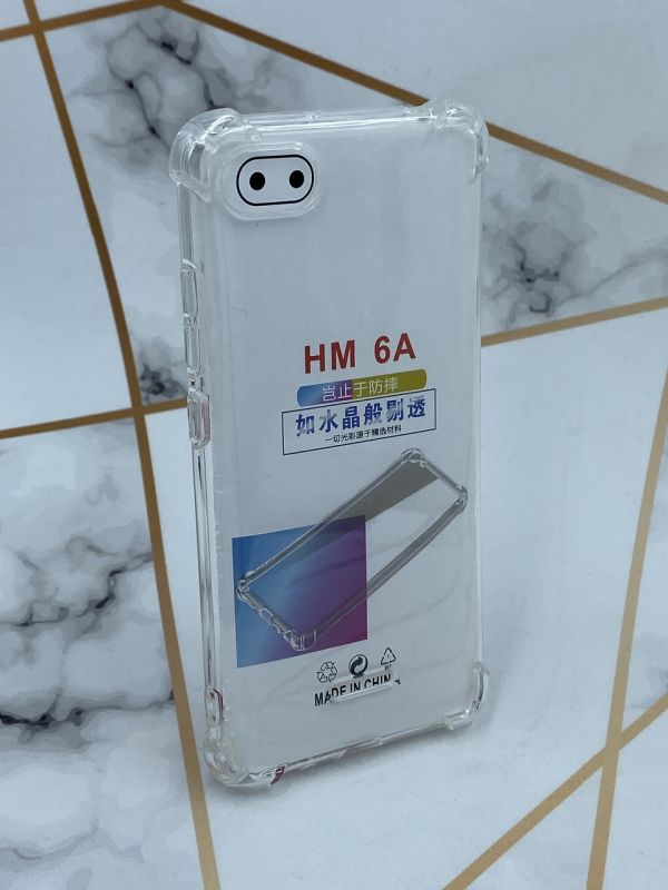 Ультратонкий прозорий силіконовий чохол з потовщеними кутами для Xiaomi Redmi 6A