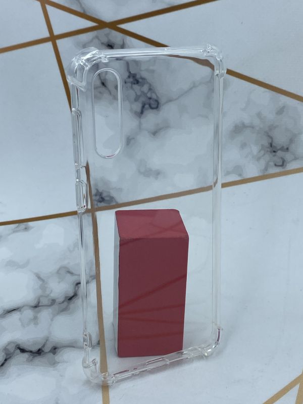Ультратонкий прозорий силіконовий чохол з потовщеними кутами для Samsung Galaxy А20ѕ