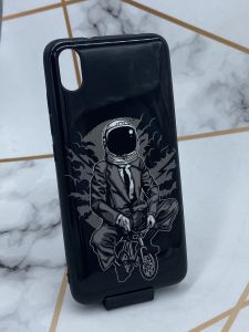 Силіконовий чохол з пластикової задньою панеллю "космонавт" для Xiaomi Redmi 7A Офіс
