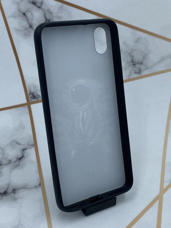 Силіконовий чохол з пластикової задньою панеллю "космонавт" для Xiaomi Redmi 7A Космос
