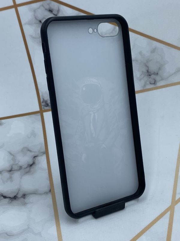 Силіконовий чохол з пластикової задньою панеллю космонавт на iPhone 7 Plus/8 Plus