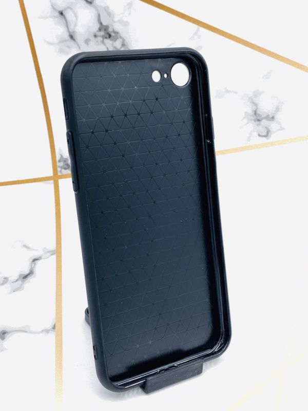 Силіконовий чохол Glass case зі скляною задньою панеллю для iPhone 7, 8 Дівчина з котом